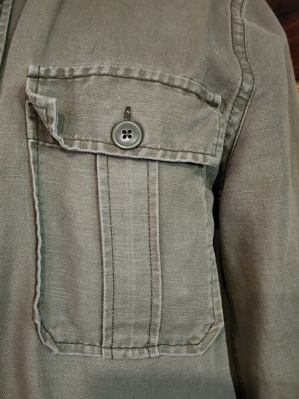 Express Olive Green Military-Style Field Jacket - Picture 5 of 10